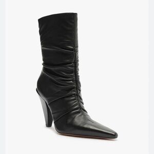 Schutz Black Leather Women's Boots 5.5